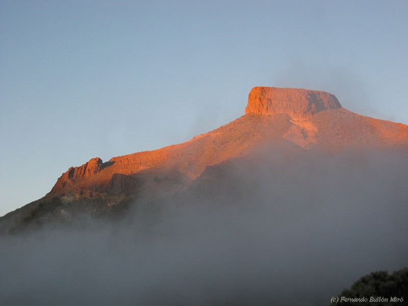 Stratus nebulosus
Stratos nebulosus sobre las cumbres de Tenerife. Fotografía tomada en las Cañadas del Teide
Álbumes del atlas: estratos_nebulosus