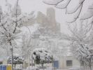 Castillo de Almansa en plena nevada