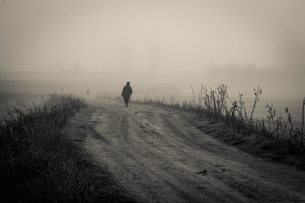 Entre la niebla (TERCER PUESTO FOTOPRIMAVERA'2014)
Una persona camina entre la niebla, en las afueras de la localidad de Castrojeriz, parada destacada en el Camino de Santiago, en la provincia de Burgos. 
