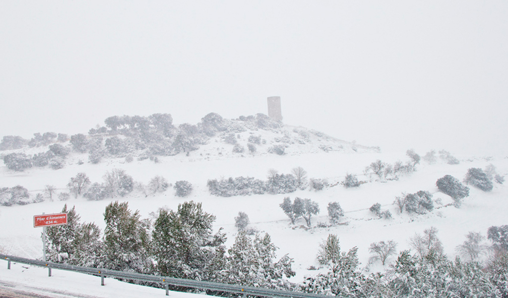 De blanco
Nevada atípica en cotas bajas en la provincia de Lleida en el mes de febrero, la nieve cambió el paisaje por unas horas.
