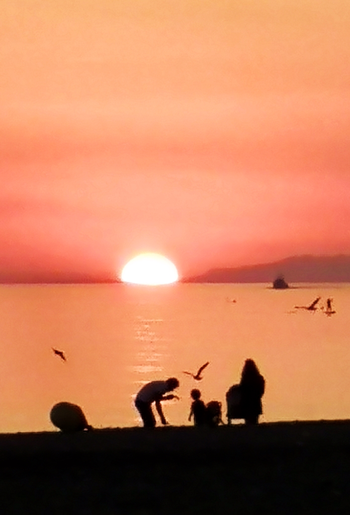 Puesta del sol
Contrasol en la playa
