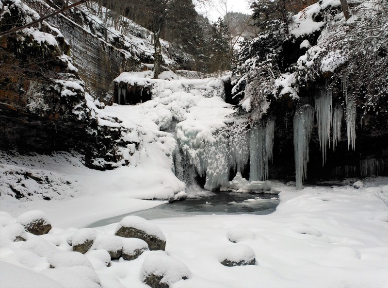 Cascadas heladas 
La fotografía muestra la dureza del invierno en Villoslada de Cameros (La Rioja), helando las Cascadas de Puente Ra.
Álbumes del atlas: ZFI17 paisaje_nevado
