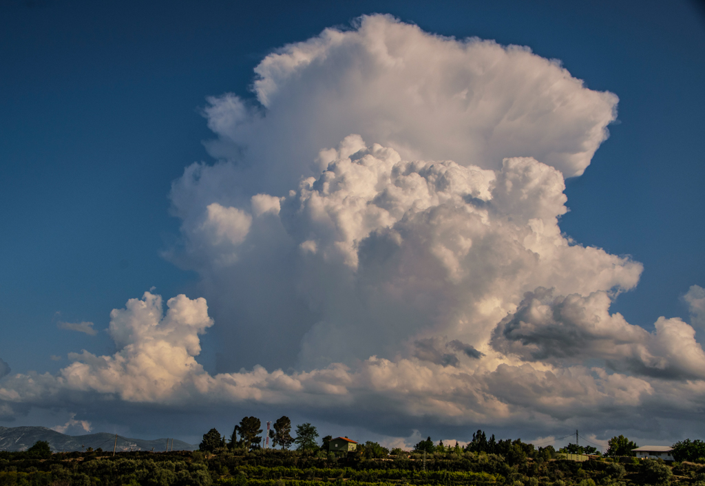 Explosión convectiva
La inestabilidad atmosférica que hemos tenido en la Vall d'Albaida (interior de Valencia) este mes de mayo ha permitido ver crecer muchos cumulonimbus como este por las tardes.
