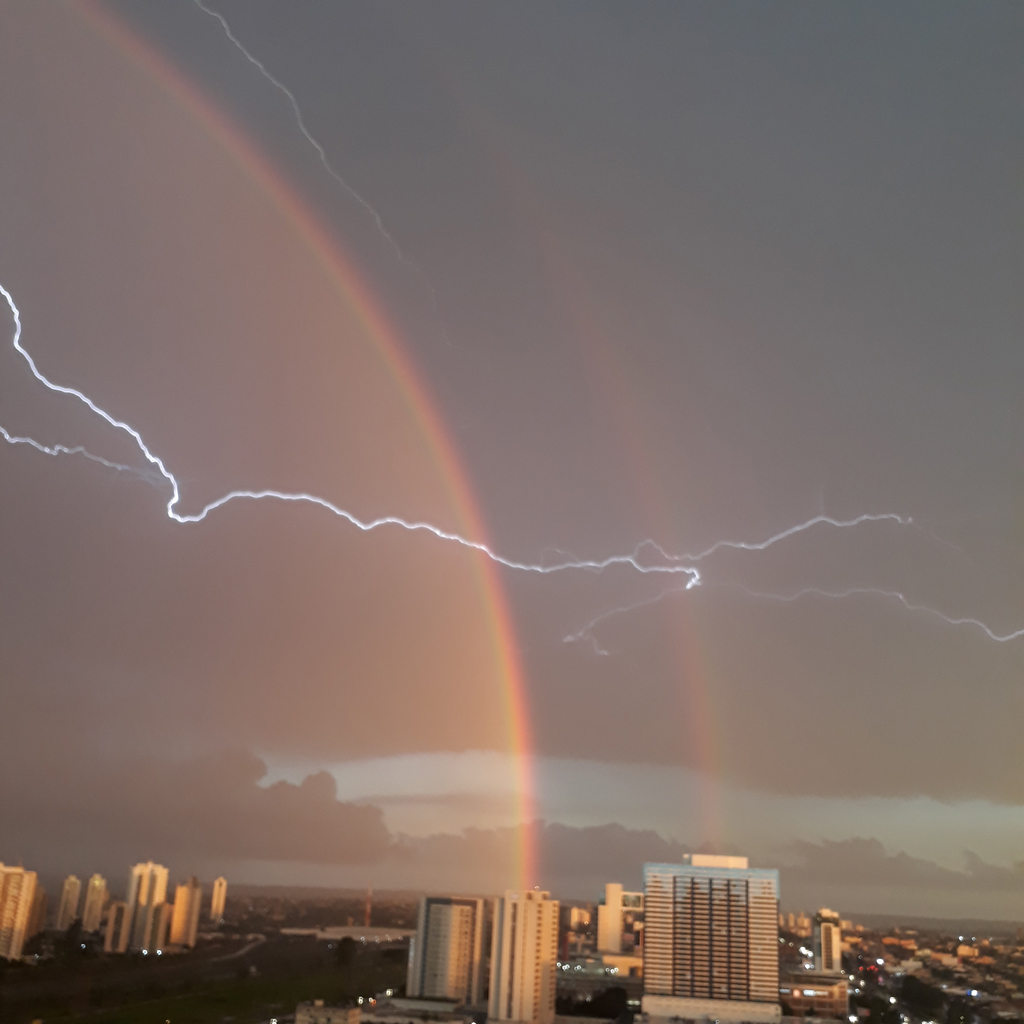 Double rainbow colors in Brazil's capital
