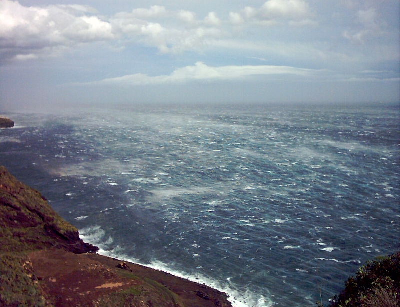 Mar encrespado
Fotografía tomada en pleno vendaval del SW con vientos de más de 100 km/h
