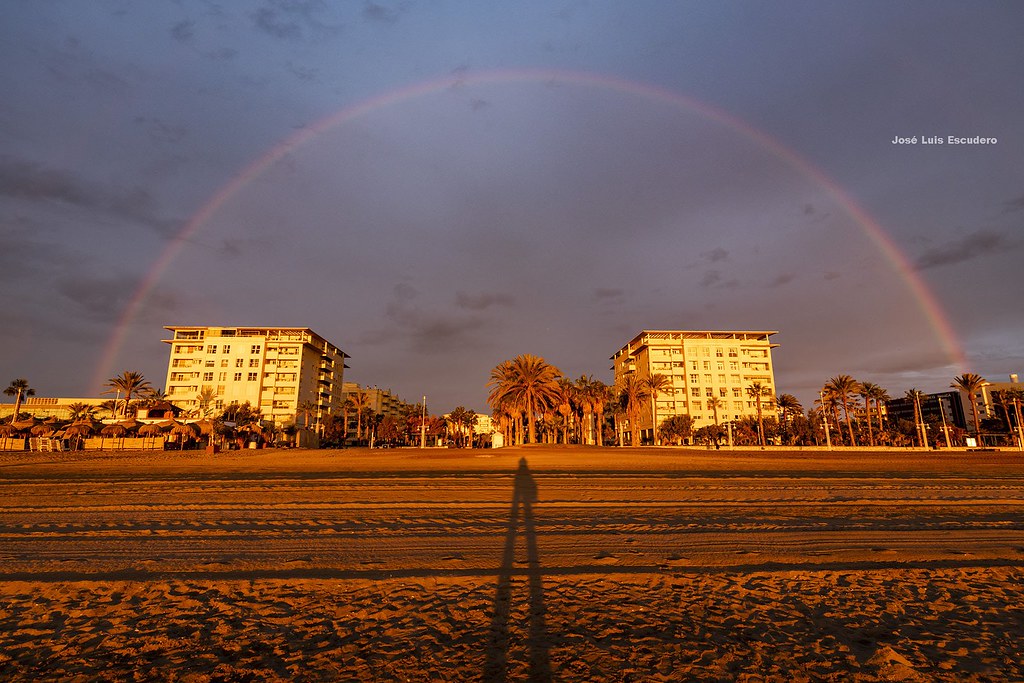 Arcoiris a las siete y media de la mañana
