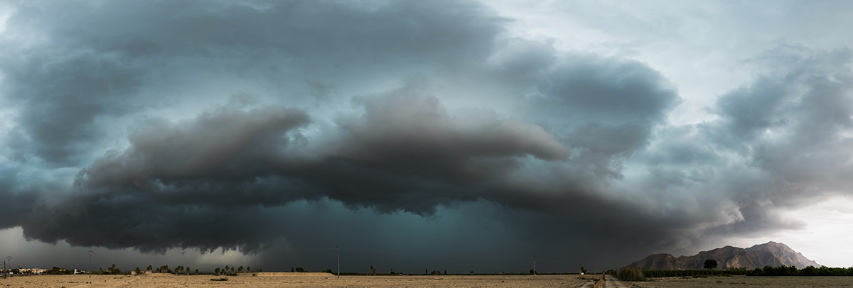 Panorama de la impresionante tormenta que afectó a Orihuela (Alicante) el 14 agosto 2024 con un color verde impresioante. Sin duda es el cielo con esta tonalidad mas impresionante que he visto hasta la fecha
