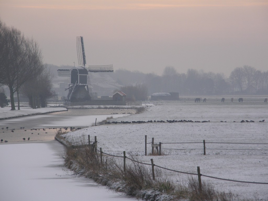 Old-Dutch picture
a little bit of snow was fallen ............Noordwijk ( Holland )
