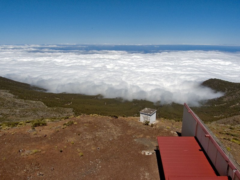 Stratocumulus asociados al alisio
"Mar de nubes" observado desde Izaña en dirección al valle de Güímar (Tenerife)

