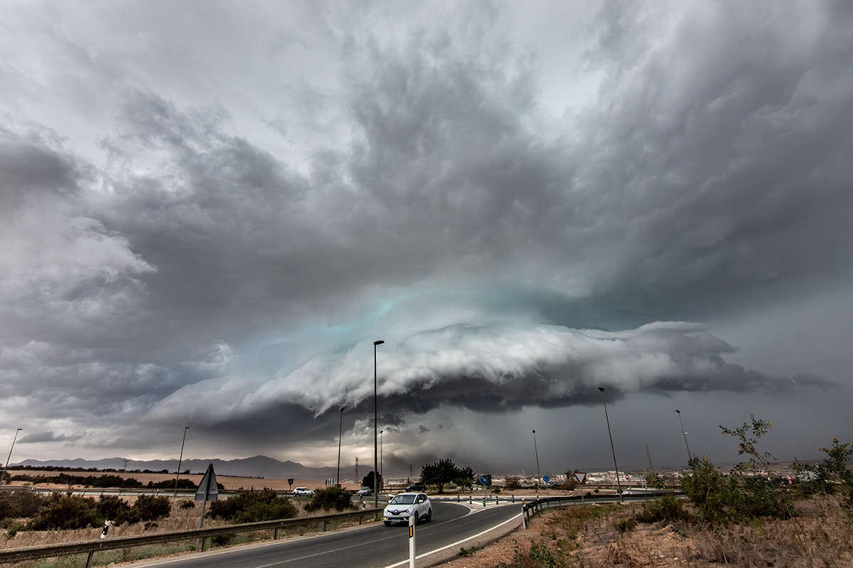 Supercelula alucinante sobre Pulpí Almería.
