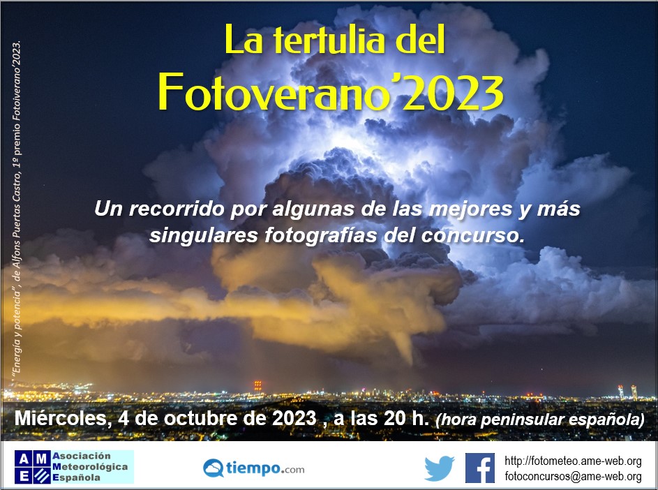 Cartel de "La tertulia del Fotoverano'2023"
