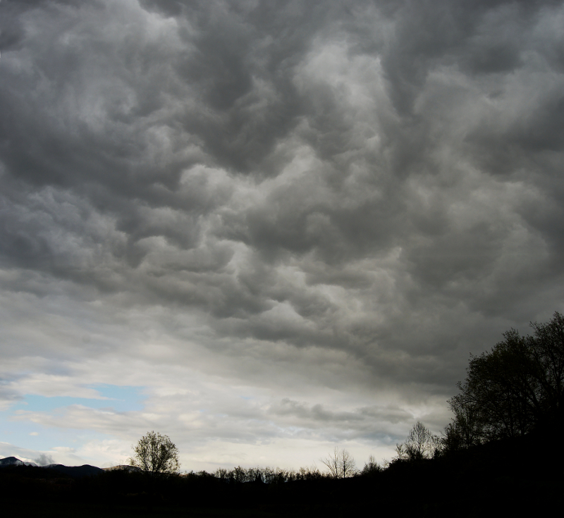 Caótico
Espectacular cielo revuelto la tarde del 19 de abril. Este día cayeron unos seis litros en Olot.


