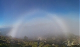 Arco de niebla y espectro de Brocken agosteño