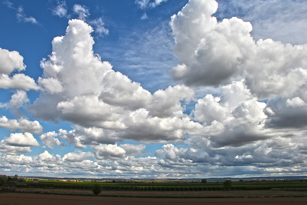 Cumulus mediocris
 Cielo cubierto de nubes tipo cúmulo que se  desplazan rápidamente   y le dan al paisaje un aspecto fotogénico
Álbumes del atlas: cumulos_mediocris