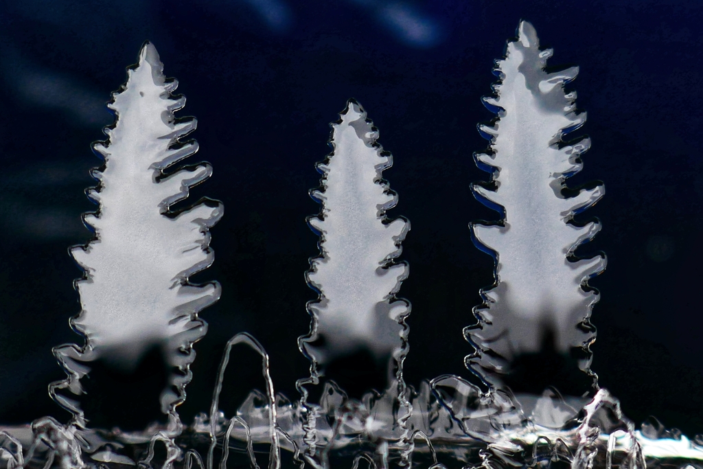 Cuando la naturaleza se vuelve caprichosa y nos deleita con estas bonitas formaciones de hielo.
