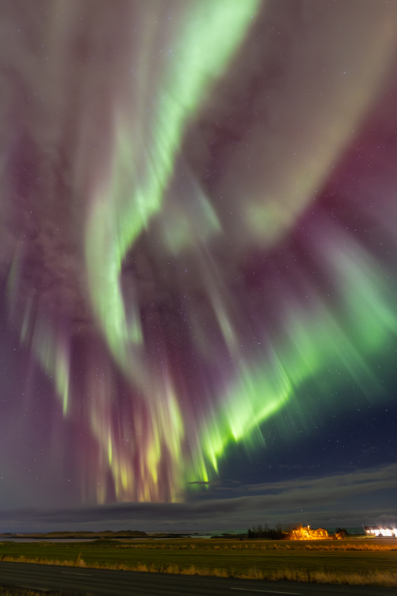 llegar y triunfar!,,,primera noche en Islandia y auroras magnificas
