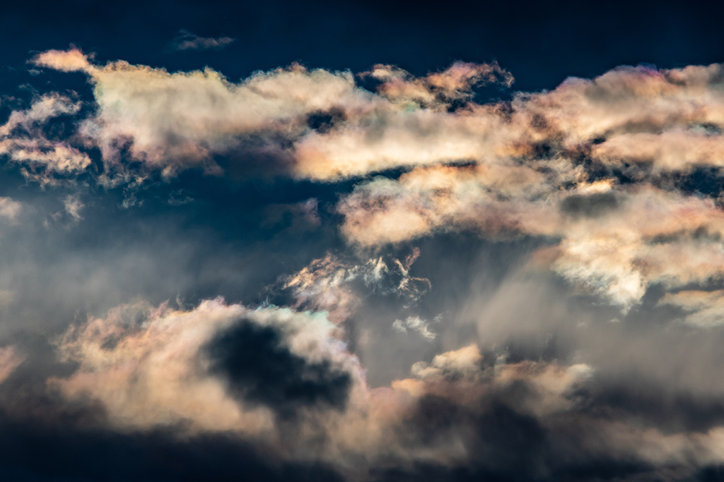 Nubes iridiscentes V
Nubes iridiscentes que se formaron cerca del horizonte, en el cabeço d'or

