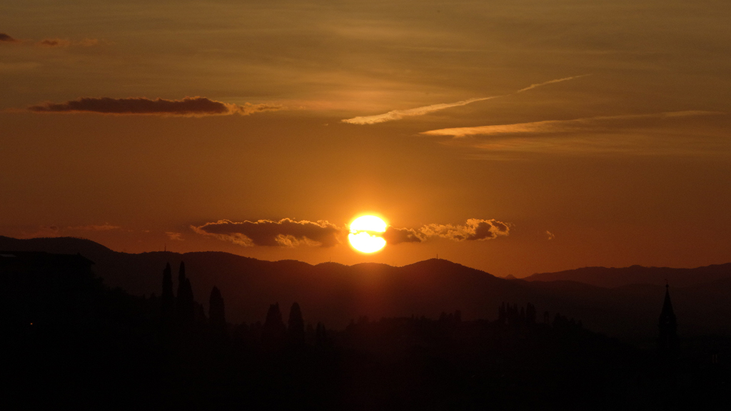 Puesta de sol en Florencia
Atardecer visto desde la Piazzale Michelangelo de Florencia
