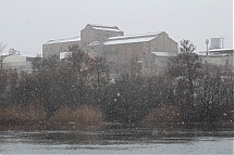 Gran nevada sobre el Tormes en Salamanca 