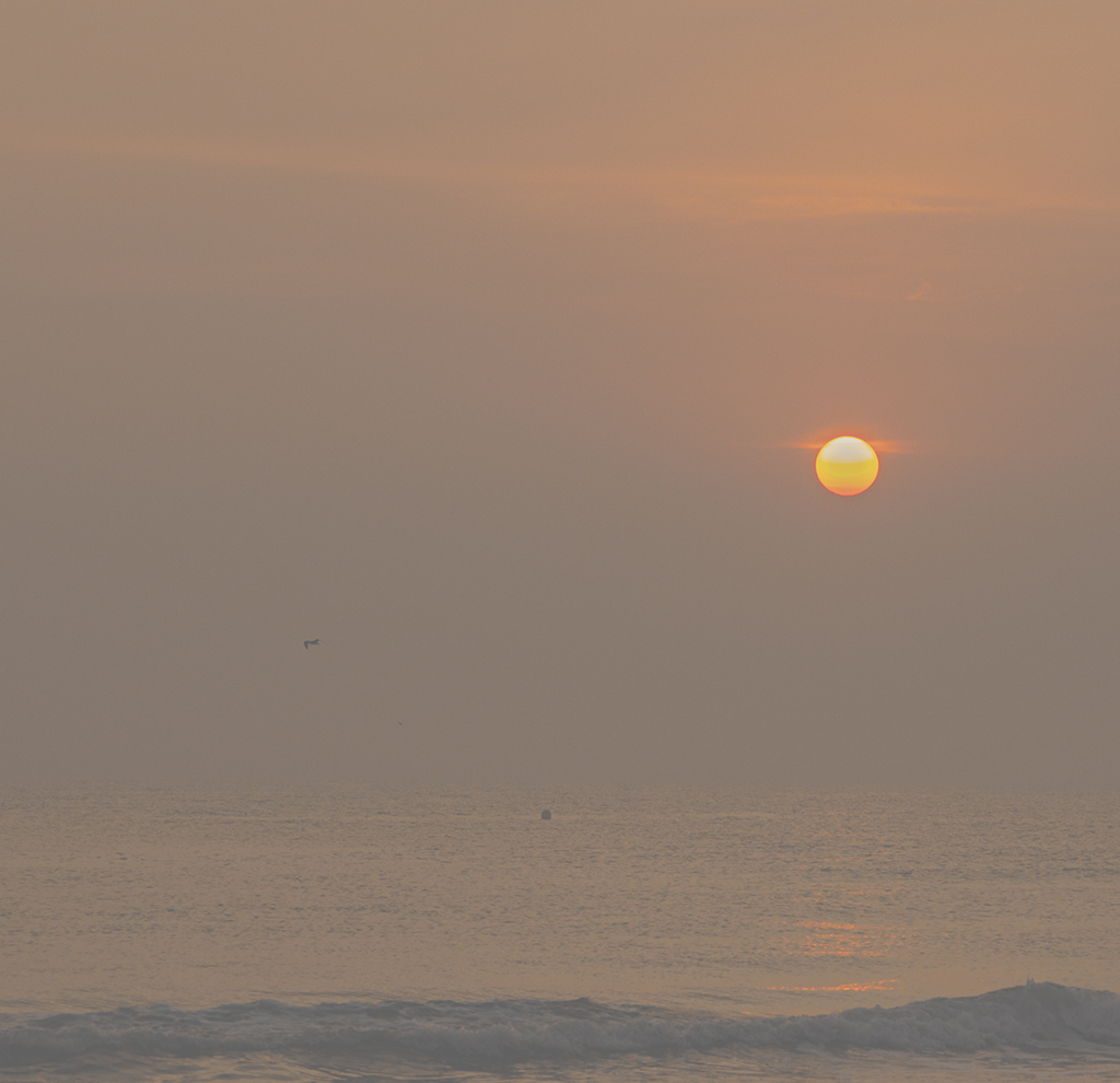 Orto del Sol sobre la mar, y los cambios que toma el disco solar al elevarse sobre el horizonte
