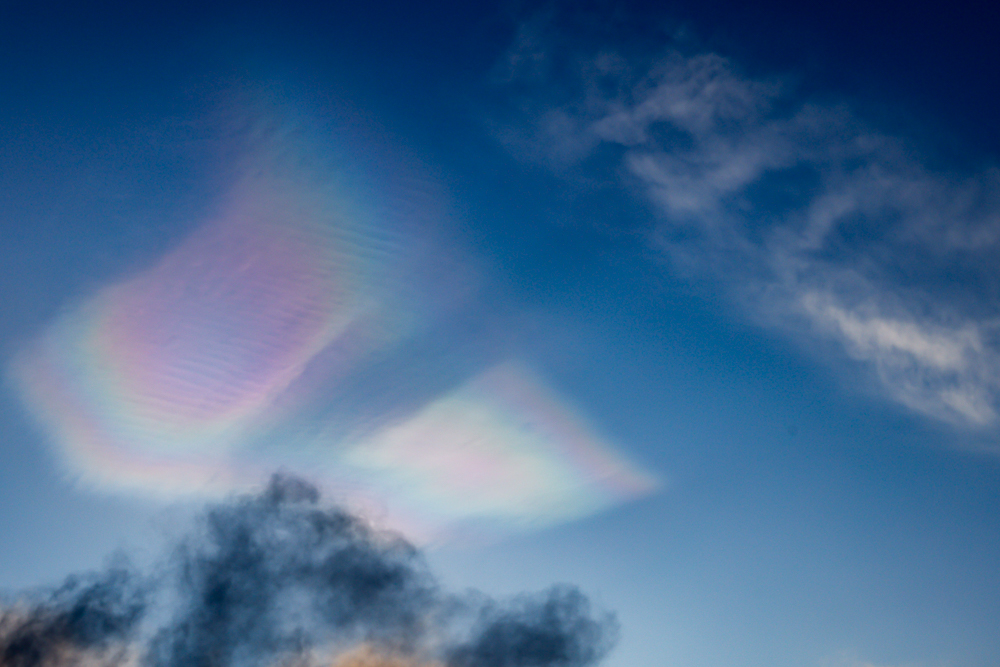 Durante una tarde de invierno, me encuentro con que justo sobre mi se veían nuevamente este tipo de nubes que ya llega a ser algo común en los inviernos de Punta Arenas
