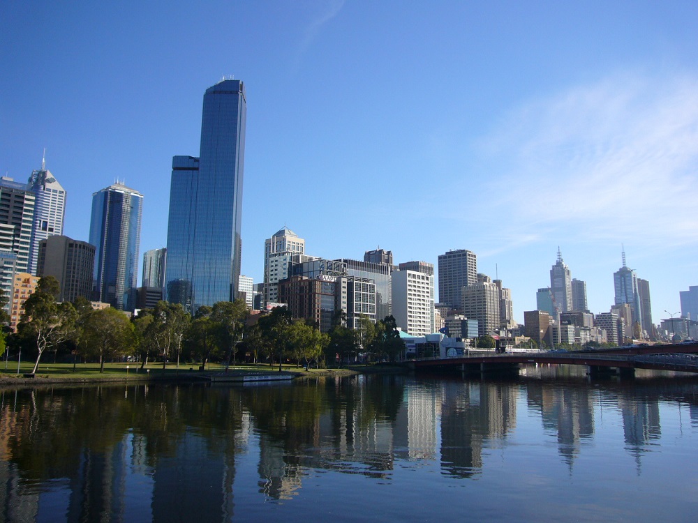 Día claro y soleado en esta metrópoli australiana
