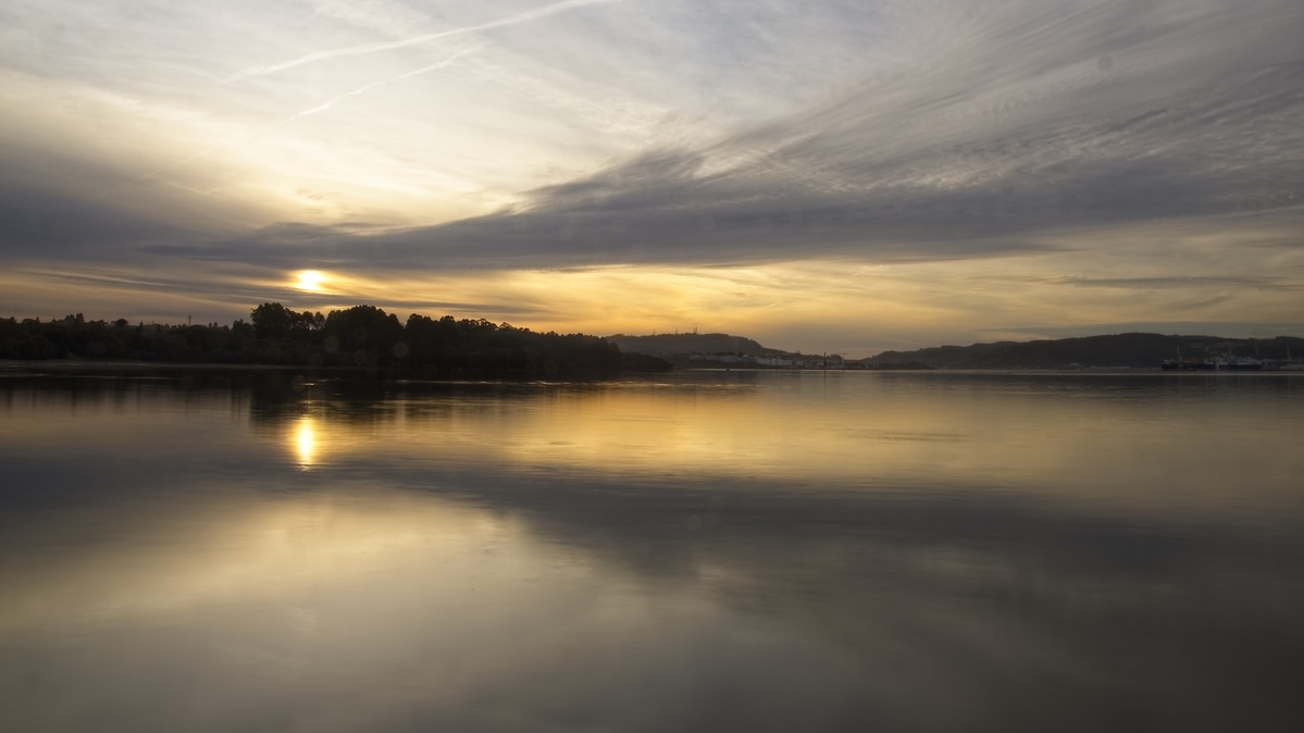 Atardecer en la ría de ferrol
