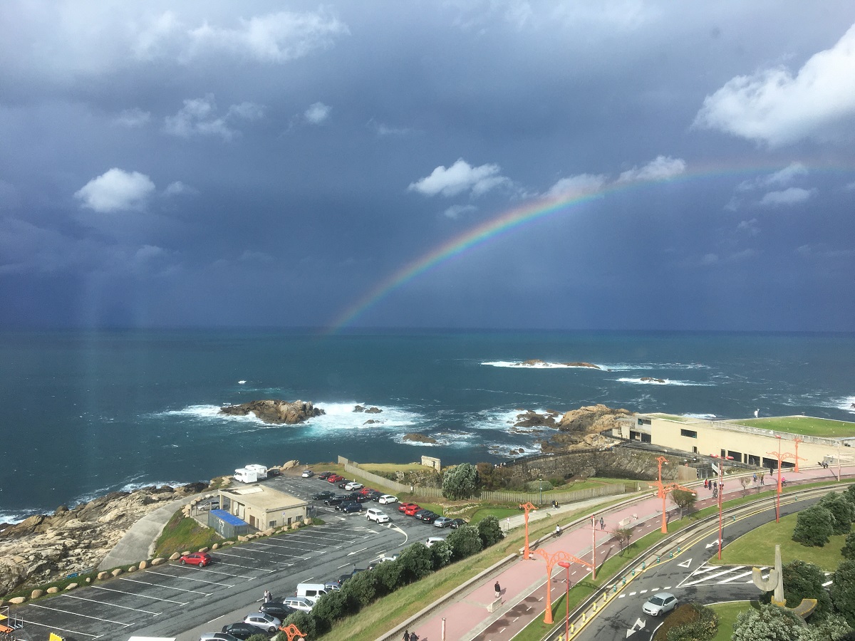 Arco iris desde la ventana
