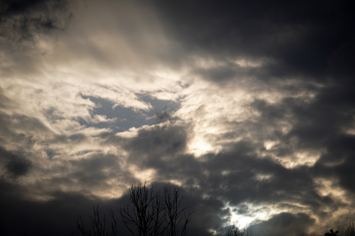 Cielo nublado desde el pueblo de mis abuelos.
