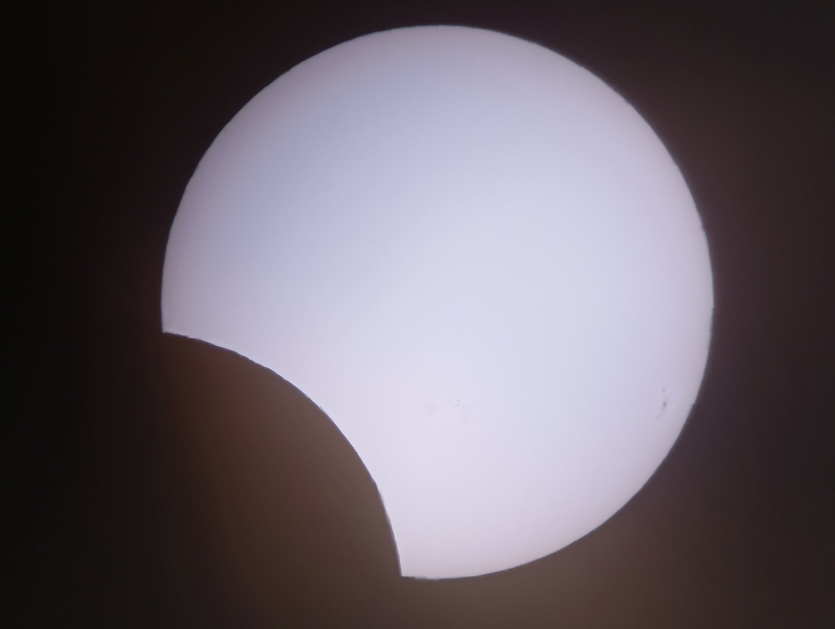 Mordisco de la luna al sol el pasado 29 de marzo.
